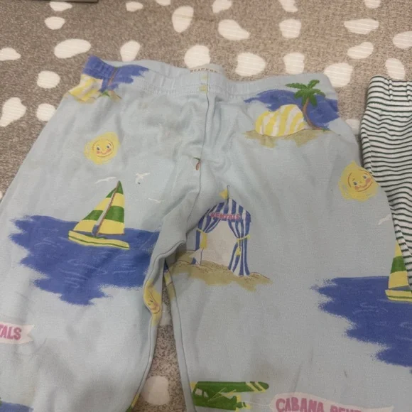 Lot of 13 Pima pajamas tee short sleeve long pants boys lake tbbc roller rabbit